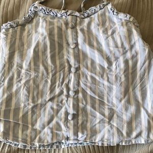 Abercrombie kids 5/6 tank top blue and white